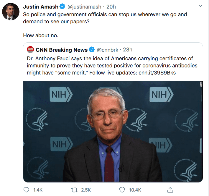 https://twitter.com/justinamash/status/1248641039830745090?s=20