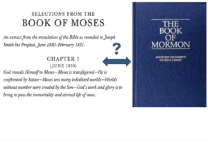 Book of Moses connections to the Book of Mormon